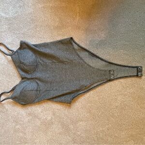 SO Charcoal Ribbed Bodysuit